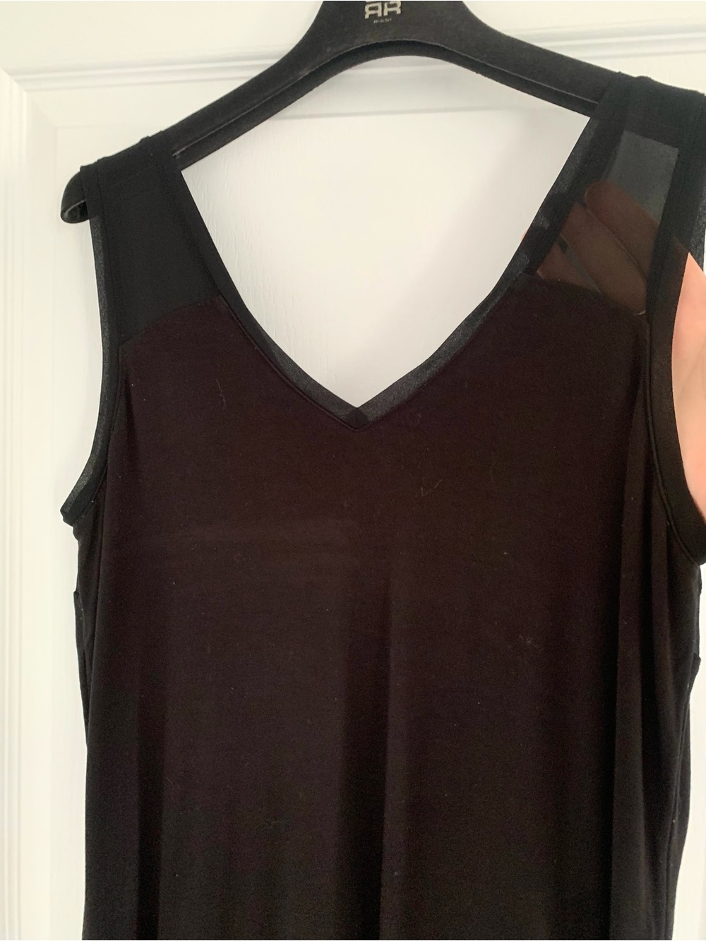 Dkny Black V-Neck Sheer-Hem Maxi Dress - Picture 7 of 11